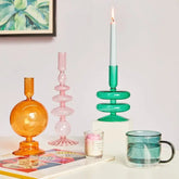 Glass Taper Candle Holder